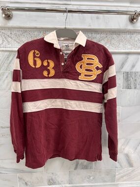 Boston College Vintage Style Striped Rugby - Small